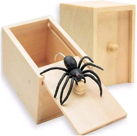 April Fool's Day Prank Spider Prank, Prank Box, Funny April Fools Pranks, Prank Gift Boxes, Harmless Pranks, Pranks For Kids, Spider Toy, Fake Spider, April Fools Pranks