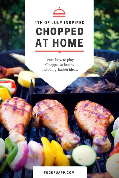 Learn how to play Chopped at Home. Includes basket ideas perfect for the grill. Great for game night! Chopped Basket Ideas, Chopped Junior, Kids Cooking Party, Cooking Competition, Cooking Challenge, Dinner This Week, Cooking Games, Food Challenge, Food Info