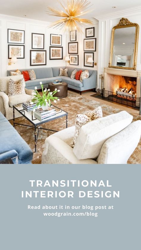 Heard of transitional interior design, but not sure what it is? It's a style as simple and as complicated as creating a space that cohesively brings together modern and traditional styles.⁠ ⁠ Think of balancing luxury with comfort or antiques with new pieces, it can bring such sophistication to a space when done right! Learn how to incorporate this style into your rooms! Traditional Contemporary Home, Home Decor Ideas Modern, Transitional Home Style, Sophisticated Garden, Gazebo Design, Transitional Interior Design, Den Decor, Traditional Interior Design, Relaxing Colors