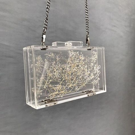 Catalog Bag, Flower Chain, Clear Purses, Flower Handbag, Transparent Box, Acrylic Flower, Transparent Bag, Acrylic Flowers, Cross Bag