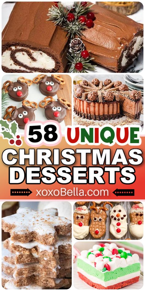 Christmas dessert ideas that are unique Unique Christmas Recipes, Unique Holiday Desserts, Unique Christmas Desserts, Homemade Christmas Desserts, Sweet Treats To Make, Holiday Fudge, Thanksgiving Sweet Treats, Treats To Make, Christmas Fudge