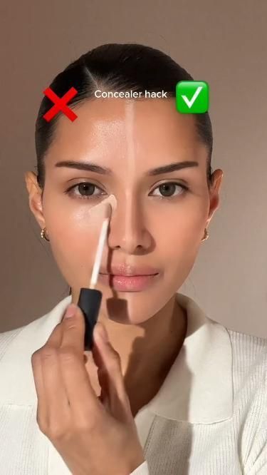 Best Under Eye Concealer, Concealer Tricks, Simple Makeup Tips, Concealer For Dark Circles, Under Eye Concealer, Eye Concealer, Makeup For Beginners, Flawless Makeup, Makeup Techniques