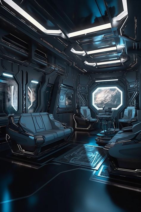 Space Ships Concept Interior, Spaceships Aesthetic, Future Aesthetic Sci Fi, Scifi Home, Dark Space Aesthetic, Fantasy Mine, Science Fiction Aesthetic, Interior Spaceship, Sci Fi Spaceship Interior