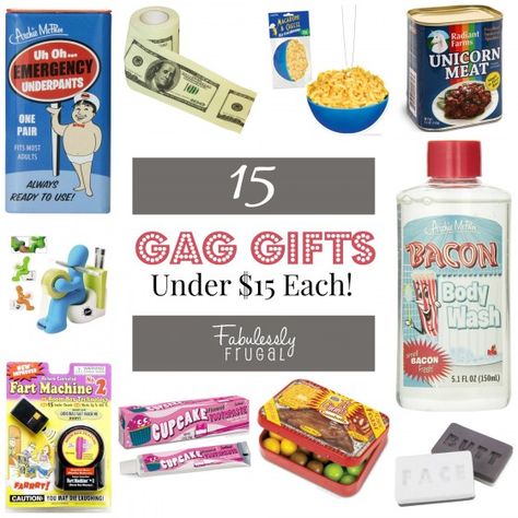 Funny Gag Gifts For Christmas Tis the season for Christmas parties, secret Santas, white elephant gift exchanges and of course, stocking stuffers! If you're looking to spread a few holiday laughs, here's a list of budget friendly gag gifts. Cheap Gag Gifts Christmas Funny, Christmas Gag Gift Ideas Hilarious, Best Gag Gifts For Christmas, Diy Gag Gifts Funny Adult, Diy Gag Gifts Funny, Gag Gifts For Kids, Gag Gifts For Christmas, Diy Gag Gifts, Gag Gift Ideas