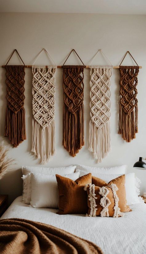 20 Gorgeous Bedroom Wall Decor Ideas You Need To See Above Bed Decor Ideas, Creative Shelves, Bedroom Wall Decor Ideas, Wall Mounted Candle Holders, Statement Art Pieces, Personalized Bedroom, Bedroom Ambiance, Above Bed Decor, Gorgeous Bedrooms