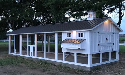 Carolina Coop, Large Chicken Coop Plans, Chicken Coop Building Plans, Cute Chicken Coops, Walk In Chicken Coop, Chicken Coop Garden, Chicken Shed, Chicken Barn, Chicken Coup