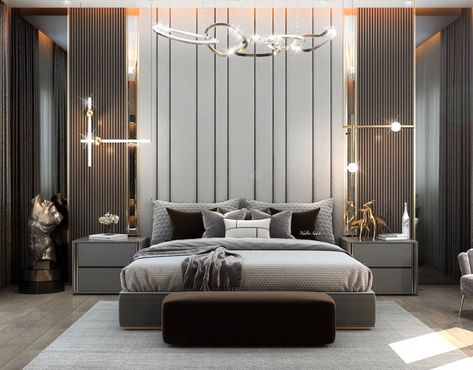 Dewania design in kSA on Behance Bedroom Furniture Inspiration, Classic Bedroom Design, Luxury Bedroom Furniture, Bedroom Interior Design Luxury, Casa Country, Modern Luxury Bedroom, Modern Bedroom Interior, Bedroom Wall Designs, Luxury Bedroom Design