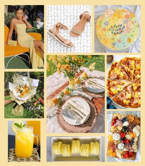 Color Picnic Ideas, Color Picnic, Rainbow Picnic, Themed Picnic, Yellow Picnic, Rainbow Pin, Yellow Theme, Picnic Ideas, Party Inspo