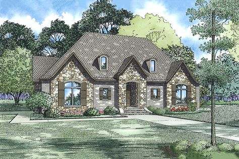 Plan 17-2548 - Houseplans.com European Plan, European House Plans, European House Plan, Monster House Plans, Ranch House Plan, European Home, Safe Room, House Plans And More, European House