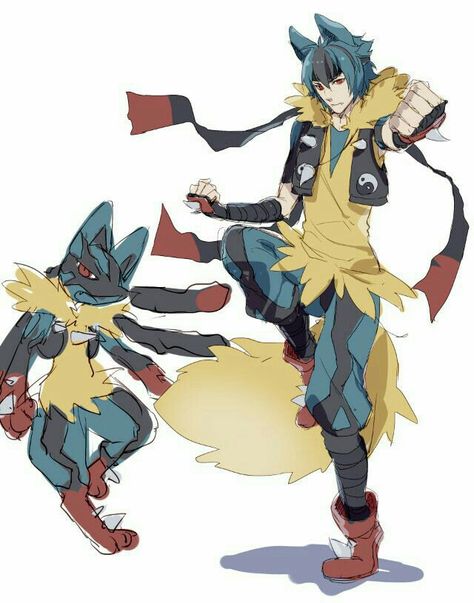 Mega Lucario, Mega Evolution, anime boy, human form, cool; Pokémon Pokemon Into Humans, Lucario As A Human, Pokemon As A Human, Pokemon As Humans Anime, If Pokemon Were Humans, Pokemon In Human Form, Pokemon Human Form Male, Pokémon As Humans, Pokemon As People