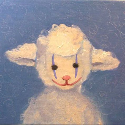 Sheep Art Painting, Cute Surrealism, Pfp Painting, Painting Pfp, Charlie Mackesy, Cute Cat Memes, Arte Peculiar, Cocoppa Wallpaper, Get Back To Work