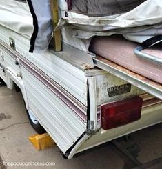 Pop Up Camper Exterior Paint Ideas, Coleman Pop Up Campers, Pop Up Camper Remodel, Tent Trailer Remodel, Best Pop Up Campers, Camper Mods, Pop Up Campers, Pop Up Princess, Pop Up Camper Trailer