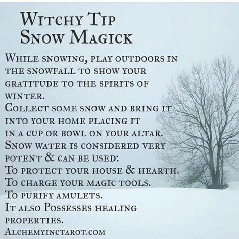 Snow Spells Witchcraft, Elemental Magick, Magickal Tips, Ice Witch, Happy Winter Solstice, Charmed Book Of Shadows, Witchy Tips, Green Witchcraft, Witchcraft Spell Books