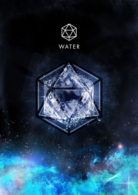 Sacred Geometry: Icosahedron - Water Sacred Geometric Symbols, Geometric Symbols, Platonic Solid, Sacred Geometric, Water Logo, 5 Elements, Water Element, Arte Fantasy, Flower Of Life