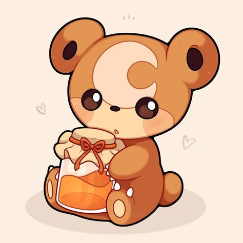 Sevi 🌱🌸 on Instagram: "Teddiursa 🧸🍯 . . . #teddiursa #honey #teddybear #pokemon #cute #art #anime" Pokemon Cute Art, Cute Art Anime, Scrapbook Baby Book Ideas, Pokemon P, Pokemon Cute, Bear Pokemon, Honey Art, Pokemon Bulbasaur, Pokemon Stickers