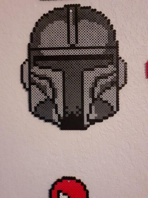 Grogu Perler Bead Pattern, Star Wars Helmet, Easy Perler Bead Patterns, Lego Sculptures, Melty Bead Patterns, Hama Beads Design, Perler Crafts, Hama Beads Patterns, Diy Perler Beads