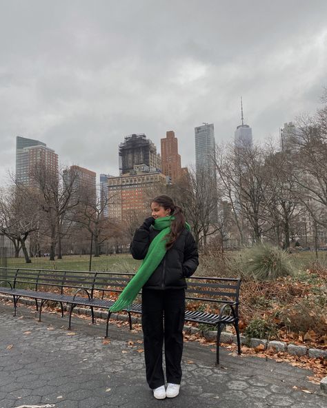 New York Looks Fall, New York Holiday Aesthetic, Chicago Fits Winter, Poses For Nyc, New York Winter Instagram Pictures, Nyc December Aesthetic, Cold Instagram Pictures, New York Dress Outfit, New York City Winter Aesthetic