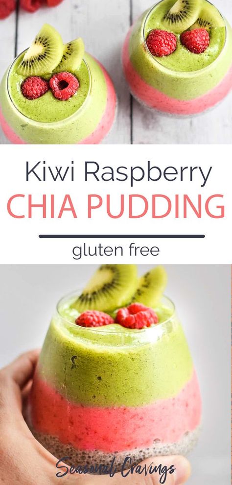 Kiwi Chia Seed Pudding, Raspberry Chia Pudding, Cravings Recipes, Dairy Free Recipes Dinner, Catering Food Displays, Seed Recipes, Chia Seed Recipes, Healthy Lunches For Kids, Raspberry Recipes