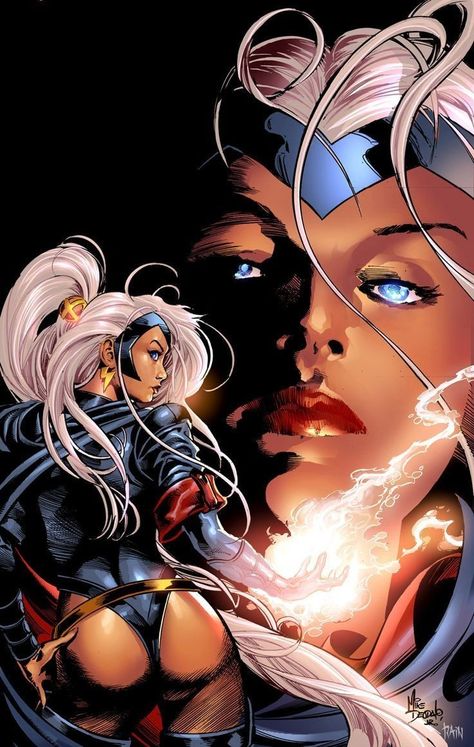 Storm Artwork, X Men Comics, Storm Marvel, Mike Deodato, Comics Anime, Black Comics, Bd Comics, Uncanny X-men, Comics Girls