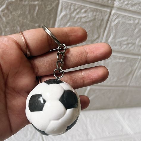 Cute football keychain with clay Keychain With Clay, Football Keychain, Bullet Journal Design Ideas, Journal Design, Design Ideas, Bullet Journal, Football, Design, American Football