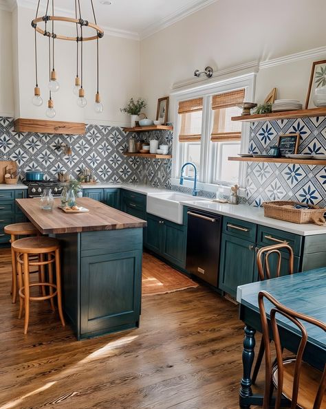 Kitchen Cabinets Light Wood, Tiled Splashback, Cabinets Corner, Rustic Wood Floors, Rustic Light Fixtures, Brown Cabinets, Corner Sink, Gray Kitchen, Wood Kitchen Cabinets