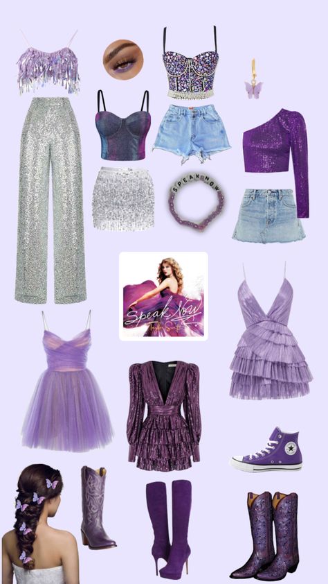 Speak Now And Lover Outfits, Iconic Taylor Swift Outfits Speak Now, Era Tour Inspired Outfits, Era Tour Outfit Ideas Speak Now, Ears Tour Outfits Speak Now, Eras Party Outfits, Speak Now Costume Ideas, Swift Tour Outfits, Speak Now Ears Outfits