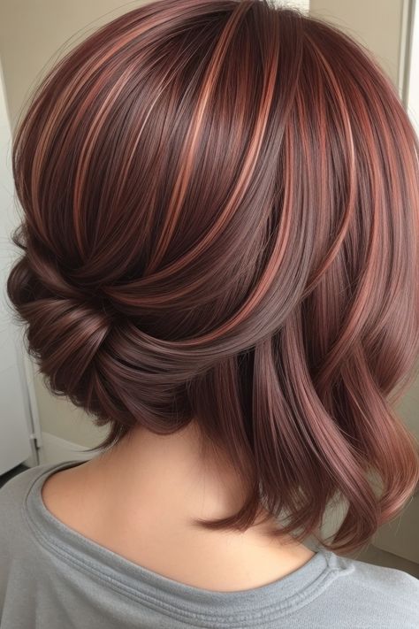 Auburn Hair Color Ideas | fall hair | chocolate copper hair | dark copper balayage brunette hair Chocolate Copper Hair With Highlights, Copper Hair With Highlights, Copper Balayage Brunette, Copper Hair Dark, Auburn Balayage, Two Braid Hairstyles, Short Shaved Hairstyles, Copper Balayage, Brown Hair Looks