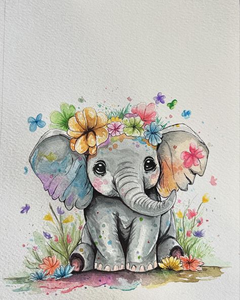 Just finished an order ✅ Place yours today ✨✨ Watercolor on paper 🎁Birthday Gift 🎁 #watercolor #watercolorpainting #watercolors #watercolorart #colors #elephantpainting #birthdaygift #babyshowergift #happybirthday #paintings #smallartist #supportlocal Elephant Paintings, Watercolor Elephant, Watercolor Projects, Elephant Painting, Watercolor On Paper, Watercolor Paint, Happy Birthday Cards, Watercolour Painting, Baby Stuff