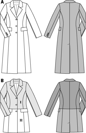 Burda 6845  Lab coat possibility Diy Fashion Trends, Vest Sewing Pattern, Burda Sewing Patterns, Diy Fashion Projects, Chic Outerwear, Coat Pattern Sewing, Wool Winter Coat, Jacket Pattern Sewing, Vogue Patterns