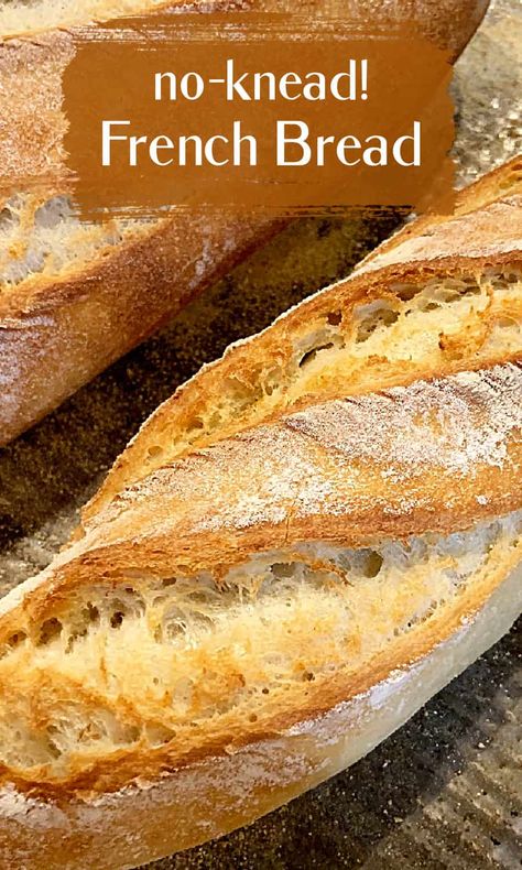 Easy French Bread Recipe, Crusty Bread Recipe, Italian Bread Recipes, Homemade French Bread, Baguette Recipe, French Bread Recipe, Homemade Bread Recipes Easy, Homemade Bread Easy, Artisan Bread Recipes