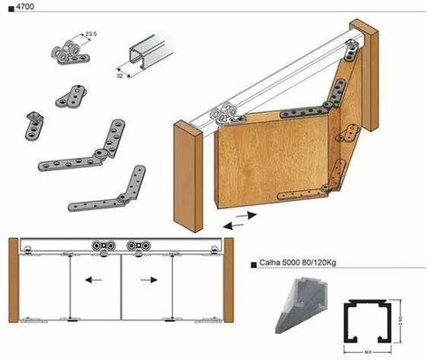 Awesome Woodworking Ideas, Woodworking Jigs, Woodworking Bench, Folding Doors, Furniture Details, Woodworking Furniture, Glass Doors, Door Frame, Sliding Door