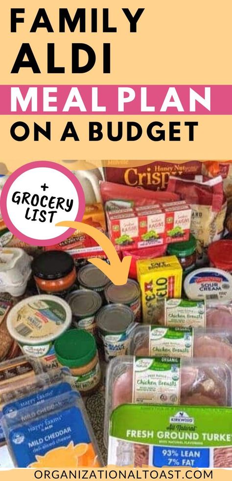 Easy Aldi Meals, Aldi Dinner Ideas, Meal Plan Family, Aldi Haul, Grocery Ideas, Easy Weekly Meals, Frugal Meal Planning, Aldi Meal Plan, Aldi Recipes