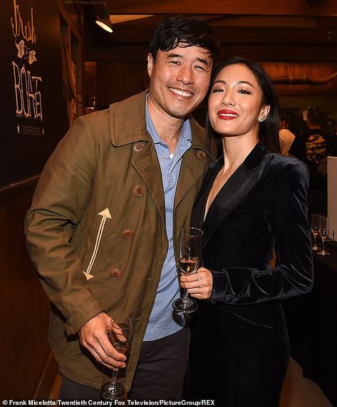 Sitcom stars: The actress joined on screen husband Randall Park at the party as they toast... Randall Park, Fresh Off The Boat, Constance Wu, Crazy Rich Asians, Crazy Rich, Funny Character, The Boat, Jennifer Lopez, Celebrity Crush