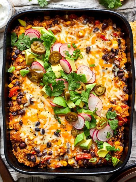 Mexican Quinoa Bake, Black Bean And Corn Enchilada Casserole, Quinoa Black Bean Stuffed Peppers, Sweet Potato Black Bean Enchilada Bake, Quinoa Enchilada Bake, Black Bean Quinoa Enchilada Bake, Easy Beef Enchiladas, Enchilada Bake, Black Bean Enchiladas