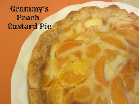 Samoan Peach Pie Recipe, Peach Custard Pie, Peach Custard Pies, Peach Custard, Peach Tart Recipes, Pie Making, Custard Pie Recipe, Peach Pie Recipes, Custard Desserts