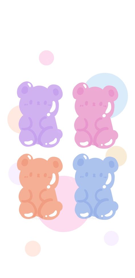 Candy Wallpapers, Haribo Gummy Bears, Preppy Aesthetic Wallpaper, Candy Wallpaper, Food Iphone, Animal Wallpapers, Bujo Stickers, Stickers Ideas, Cute Home Screen Wallpaper