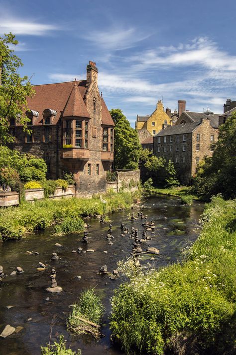 Dean Village, Edinburgh Dean Village Edinburgh, Edinburgh Travel, Scotland Forever, Scotland Castles, Flowing Water, England And Scotland, Travel Bug, Edinburgh Scotland, Thought Process