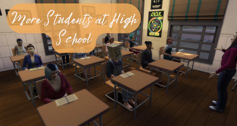 More Students At High School&Second Cafeteria Vendor | Ksuihuh's Corner på Patreon Go To School Mod Sims 4, Sims 4 High School, High School Uniform, Career Day, Sims 4 Game Mods, How To Study, Sims 4 Expansions, Sims 4 Gameplay, High School Years