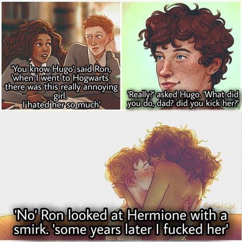 Ron And Hermione Fan Art Pregnant, Harry And Ginny Fan Art Spicy, Ron X Harry Ship Fanart, Hermione And Ron Fan Art, Romione Memes, Ronmione Fanart, Ron And Hermione Fanfiction, Ron And Hermione Fan Art, Romione Fanart