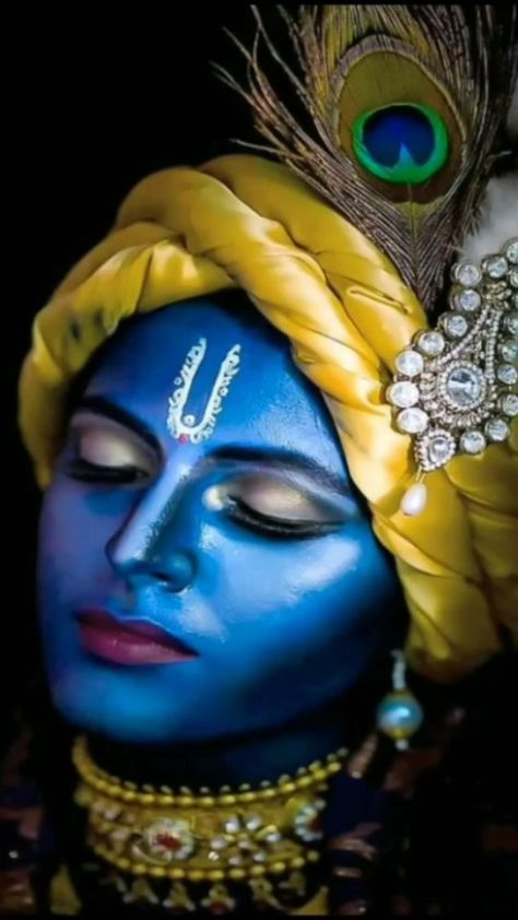 radhakrishna__015 • Original Audio Lord Krishna Face Images, Shree Krishna Portrait, Srikrishna Hd Image, Krishna Face Painting, Lord Krishna Photos, Krishna Makeup, Krishna Face, Face Painting Images, Radhe Krishna Wallpapers