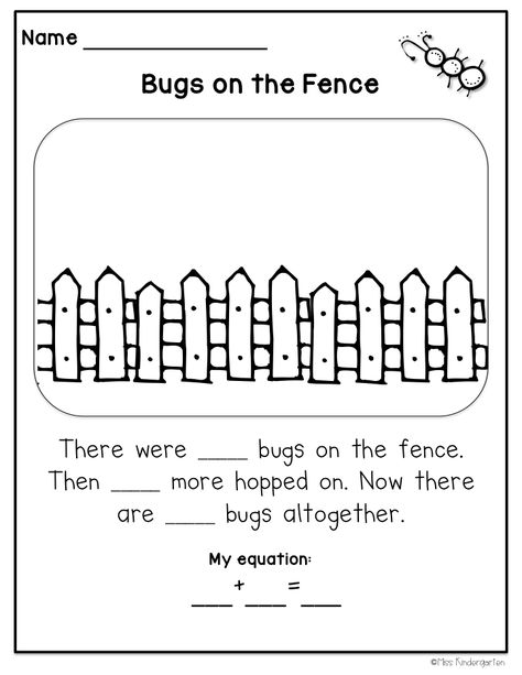 Math Word Problems: Springy Stories - Miss Kindergarten Math Activities Addition And Subtraction, Number Stories, Math Story Problems, Winter Math Activities, Addition Kindergarten, Miss Kindergarten, Winter Math, Kindergarten Fun, Math Journals