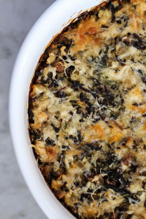 wild rice casserole - Girl on the Range Wild Rice Recipes Side Dishes, Creamy Wild Rice, Rice Recipes Side, Heidi Swanson, Kitchen Ipad, Wild Rice Recipes, Wild Rice Casserole, Rice Side Dish Recipes, Cooking Wild Rice