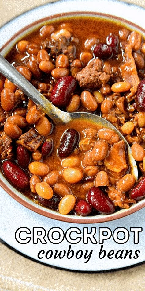 Chilito Recipe, Cowboy Baked Beans Recipe, Baked Beans Recipe Crockpot, Baked Beans With Hamburger, Crockpot Baked Beans, Calico Beans Recipe, Healthy Baked Beans, Crockpot Favorites, Beans Recipe Crockpot