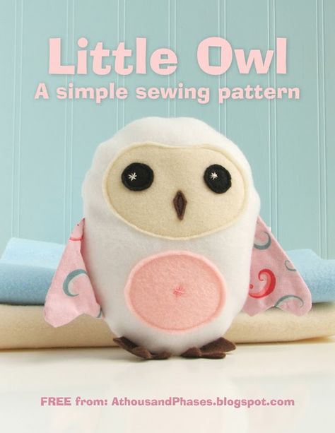 Owl Stuffed Animal, Owl Sewing Patterns, Owl Sewing, Softie Pattern, Owl Plush, Animal Sewing Patterns, Plushie Patterns, Sewing Stuffed Animals, Owl Pet