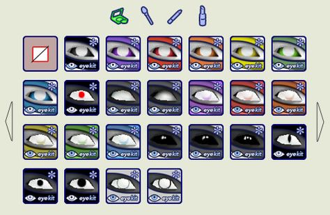 Mod The Sims - eyekit: layerable FX for eyes Sims 2 Alien Cc, Sims 2 Makeup, Black Simmer, Sims 2 Games, Ts2 Cc, Play Sims, Sims Games, The Sims 2, Los Sims