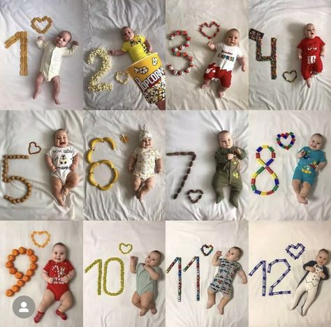 Diy 7 Month Photoshoot, Baby Milestones Pictures, One Month Baby, Monthly Baby Pictures, Baby Art Projects, Monthly Baby Photos, Newborn Baby Photoshoot, Baby Facts, Newborn Baby Photos