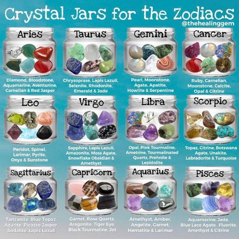 Crystal Substitutions, Crystal Jars, Aquarius And Sagittarius, Crystal Healing Chart, Witch Spell Book, Crystals Healing Properties, Spiritual Crystals, Crystal Therapy, Crystal Healing Stones