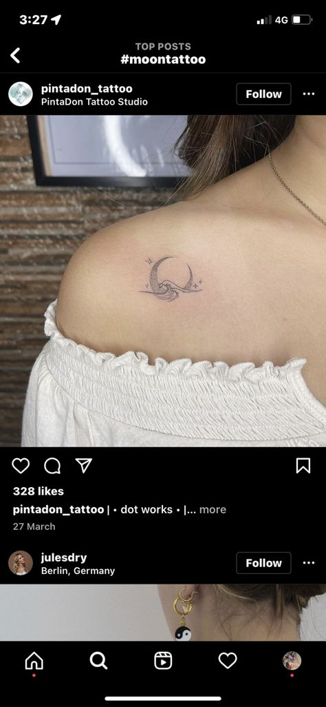 Below The Collar Bone Tattoo, Tattoo Designs For Collar Bone, Tattoo Ideas Female Small Collar Bone, Moon Tattoo Designs Collar Bone, Collar Bone Flower Tattoos For Women, Aesthetic Collar Bone Tattoo, Tattoos Near Collar Bone, Collar Bone Tattoo Plants, Small Girlie Tattoos Ideas