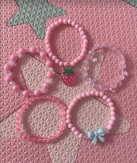 Cute Core Jewelry, Cutecore Bracelet Ideas, Kawaii Kandi Bracelets, Kawaii Beaded Bracelets, Kawaii Bracelet Ideas, Cutecore Bracelets, Gyaru Bracelet, Cute Kandi Bracelets, Cutecore Jewelry