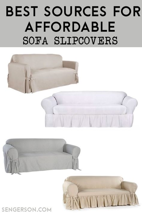 Best Sources for Affordable Sofa Slipcovers On a Budget Best Sofa Cover, White Sofa Covers Slipcovers, Couch Slipcovers Where To Buy, Couch Slip Covers Farmhouse, Sofa Slip Covers Slipcovers, Farmhouse Couch Cover, Sofa Cover Ideas Diy, Sofa Slipcovers To Buy, Slip Covers For Couches